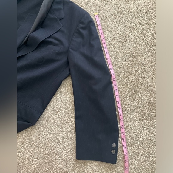 Brooks Brothers Dark Blue Pinstriped Suit Sports Jacket 46L - Picture 7 of 7